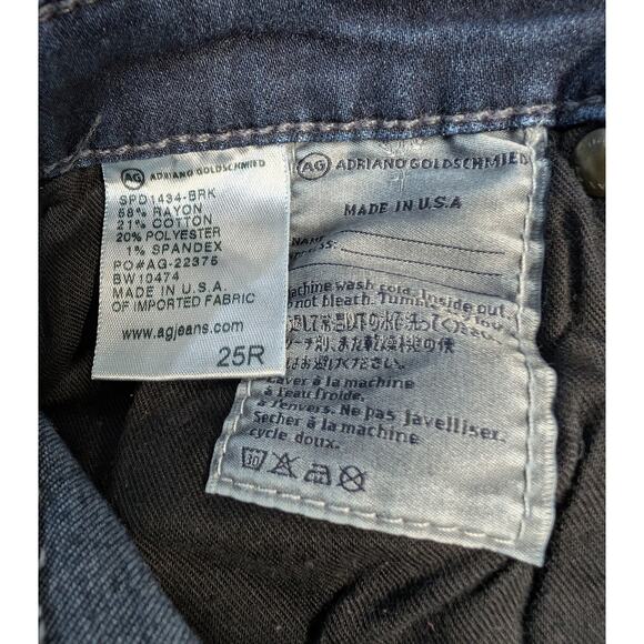 AG Adriano Goldschmied The Prima Mid Rise Cigarette Jeans Dark Wash Size 25R - Picture 8 of 8